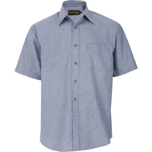 Navy Oxford Lounge Short Sleeve Mens